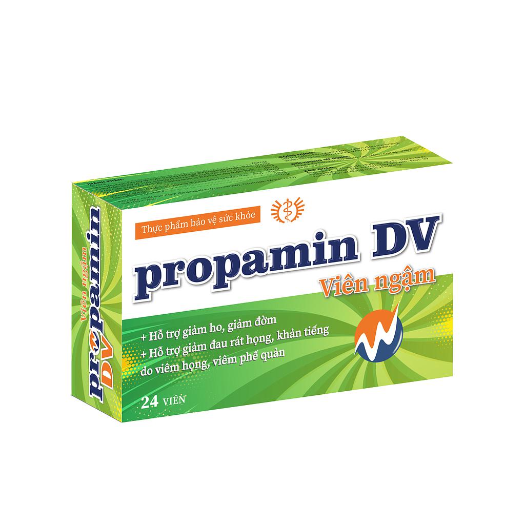 Propamin DV viên ngậm giảm ho hộp 3 vỉ x 8 viên Dược Vương