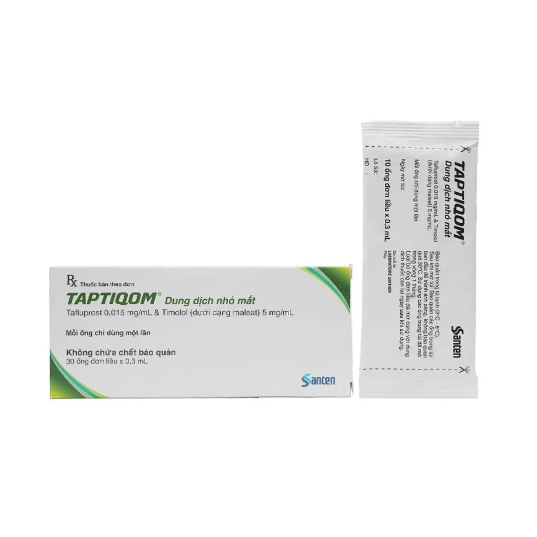 Dung dịch nhỏ mắt Tatiqom hộp 30 ống x 0.3ml Santen