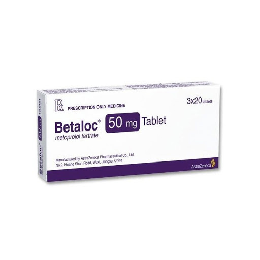 Betaloc Metoprolol tartrate 50mg hộp 3 vỉ x 20 viên nén AstraZeneca