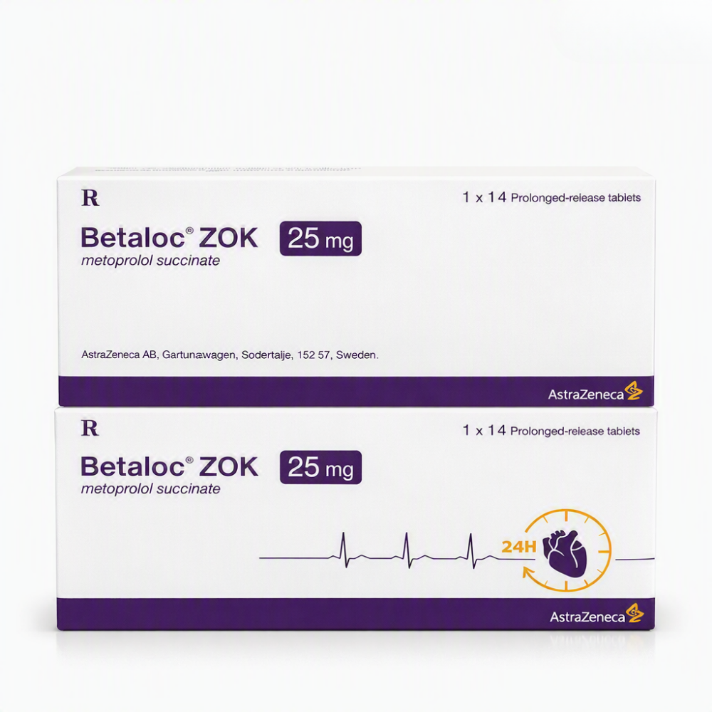Betaloc Zok Metoprolol 25mg hộp 1 vỉ x 14 viên nén AstraZeneca