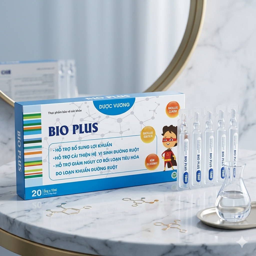 Bio Plus Men tiêu hóa hộp 20 ống Dược Vương