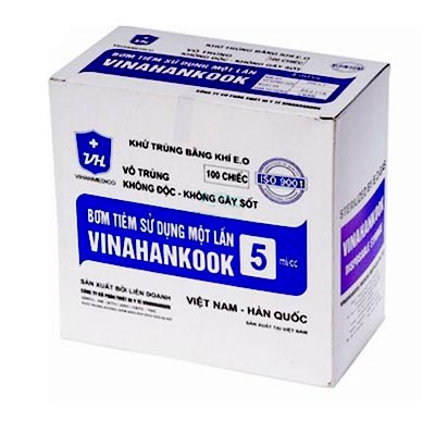 Bơm 5ml hộp 100 chiếc 25G Vinahankook