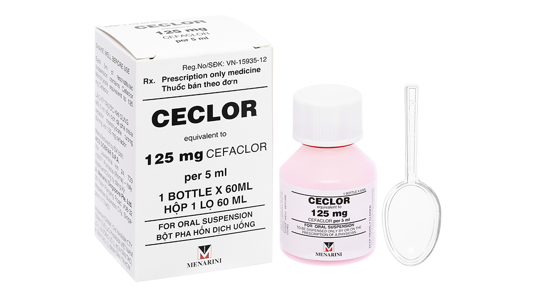 Ceclor Cefaclor 125mg/5ml lọ 60ml Menarini