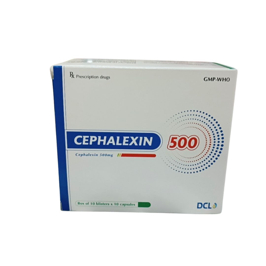 Cephalexin 500mg hộp 10 vỉ x 10 viên nang Cửu Long