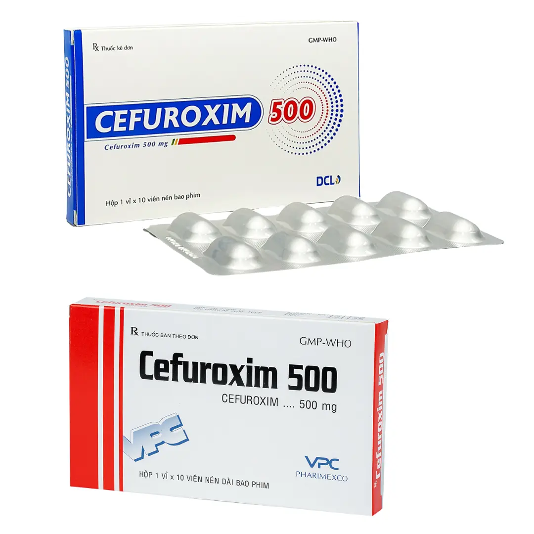 Cefuroxim 500mg hộp 10 viên nén Cửu Long