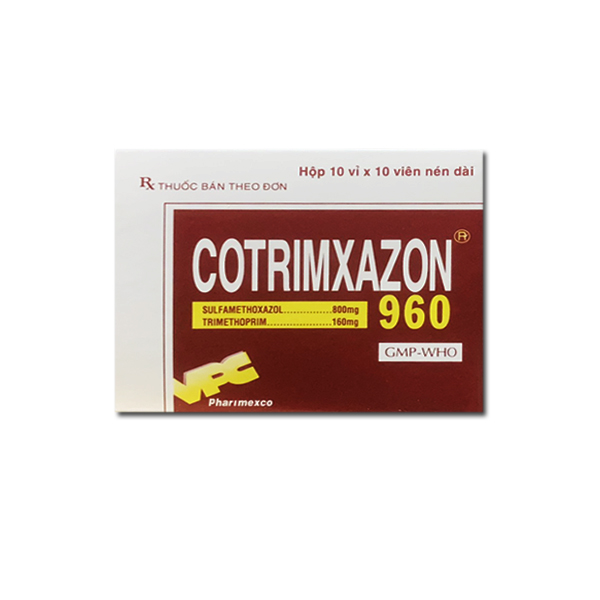 Cotrimazon 960mg hộp 10 vỉ x 10 viên nén Cửu Long