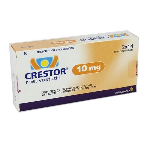 Crestor rosuvastatin 10mg hộp 2 vỉ x 14 viên nén AstraZeneca
