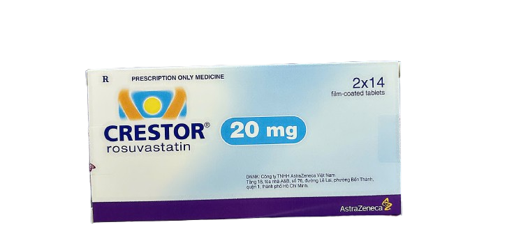 Crestor Rosuvastatin 20mg hộp 2 vỉ x 14 viên nén AstraZeneca