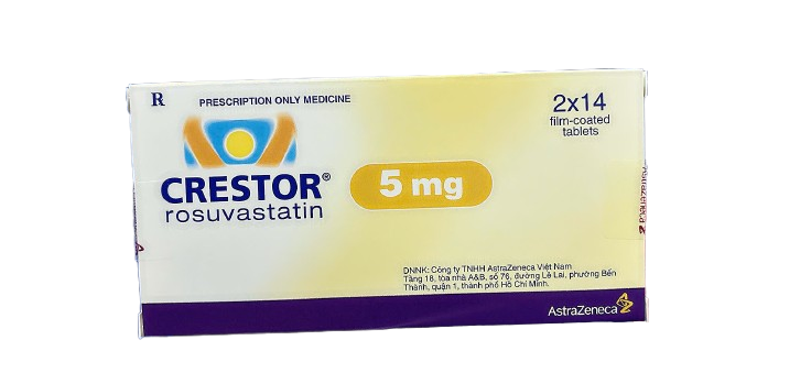 Crestor rosuvastatin 5mg hộp 2 vỉ x 14 viên nén Astra