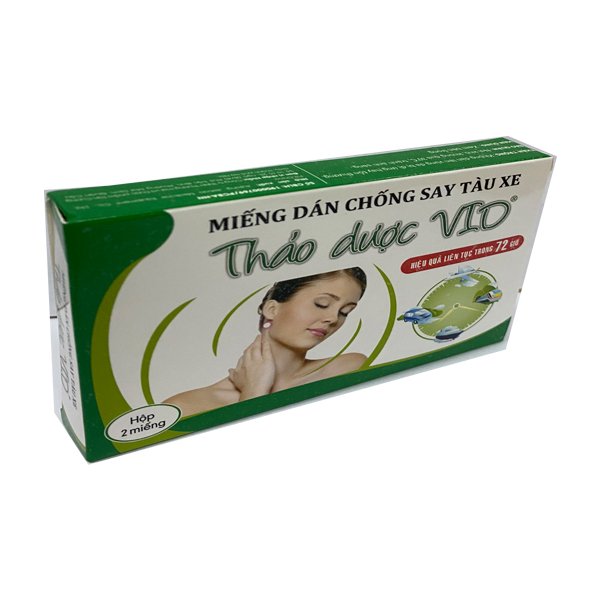 Dán say xe thảo dược VIO hộp 2 miếng Thái Lan