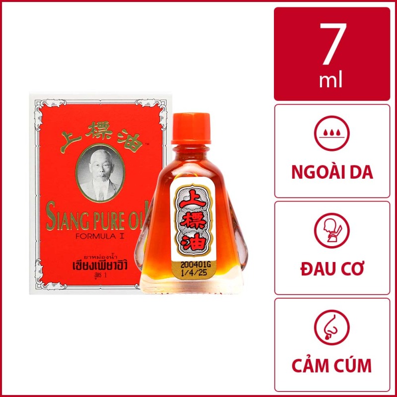 Dầu thái đỏ Siang Pure Oil lọ 7ml Thái Lan