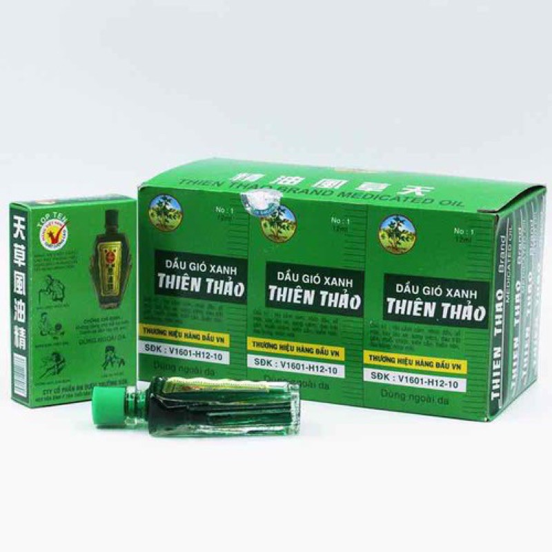Dầu gió xanh Thiên Thảo hộp 12 lọ x 12ml