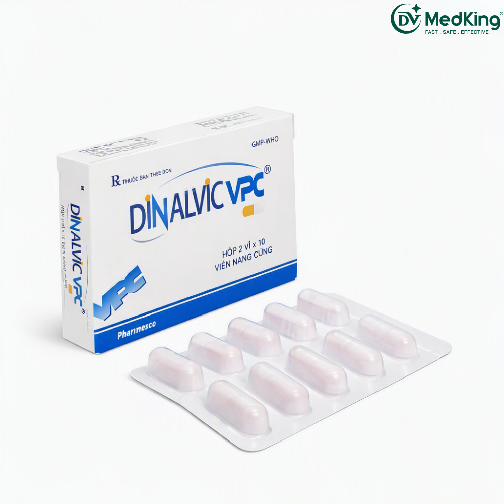 Dinalvic VPC hộp 2 vỉ x 10 viên nang Cửu Long
