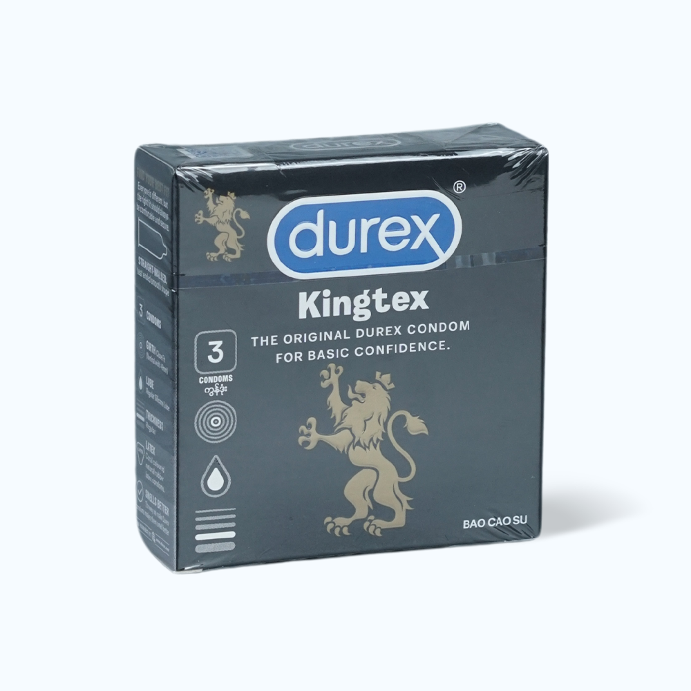 Bao cao su Durex Kingtex hộp 3 cái Reckitt Benckiser