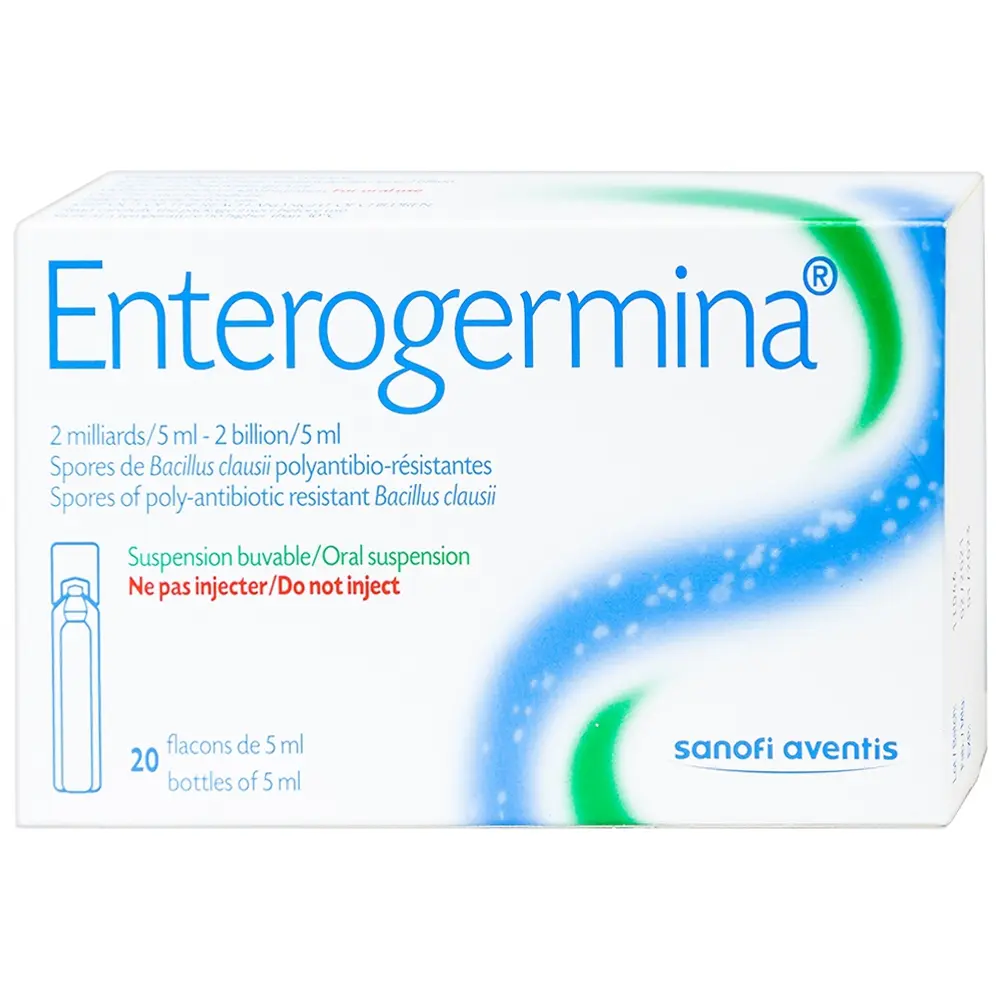 Enterogermina 2 tỷ bào tử hộp 20 ống x 5ml Sanofi