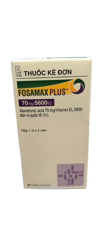 Fosamax pluss 70/5600 IU hộp 1 vỉ x 4 viên nén Merck Sharp Hà Lan