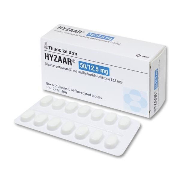 Hyzaar 50/12.5mg hộp 2 vỉ x 14 viên nén Anh