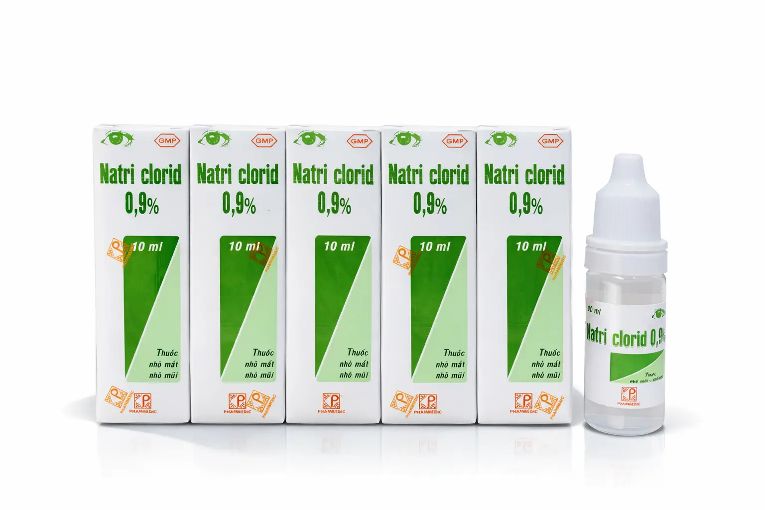 Natri Clorid 0.9% nhỏ mắt mũi cọc 10 lọ x 10ml Pharmedic