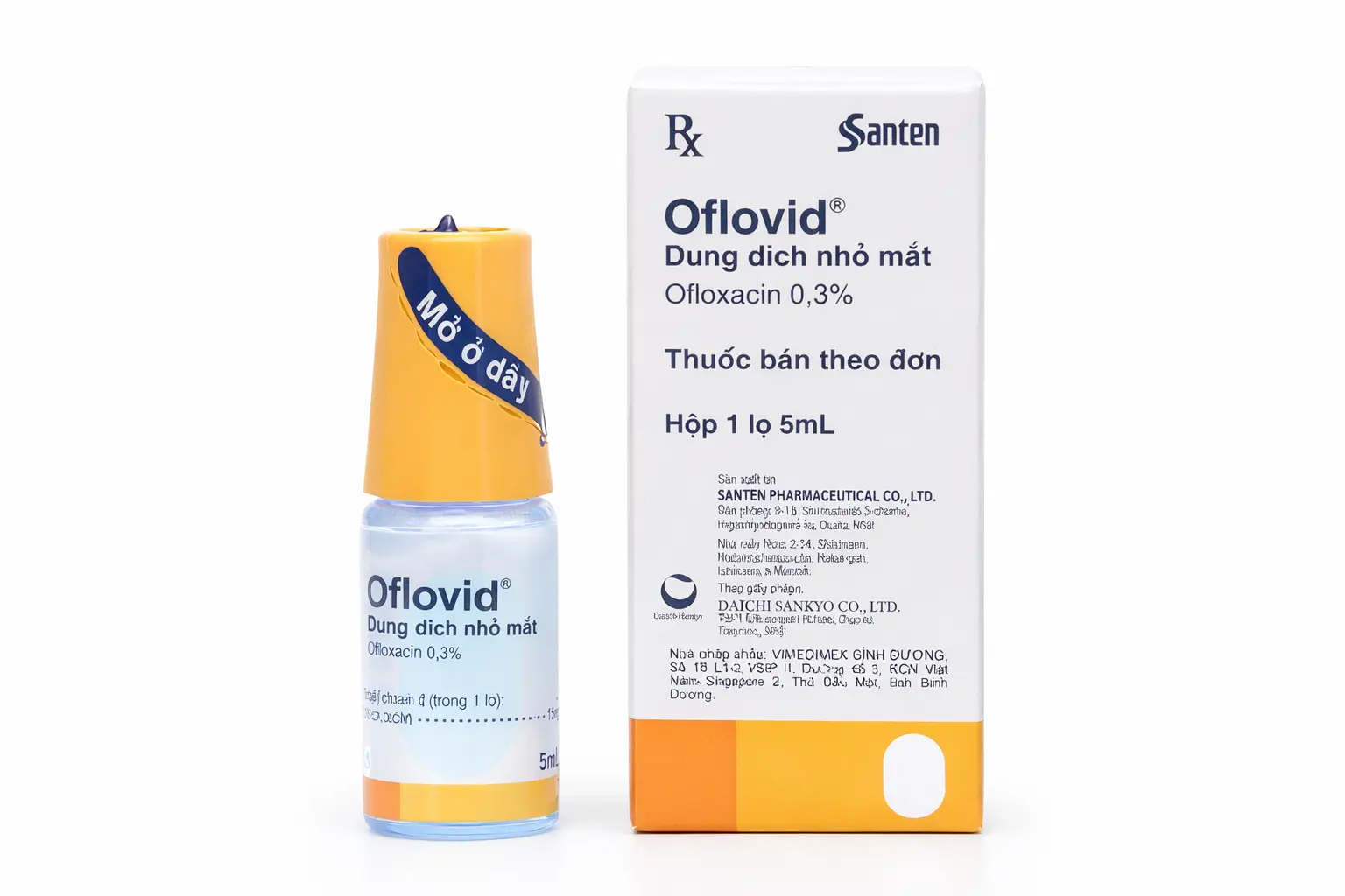Oflovid Ofloxacin 0.3% lọ 5ml Santen