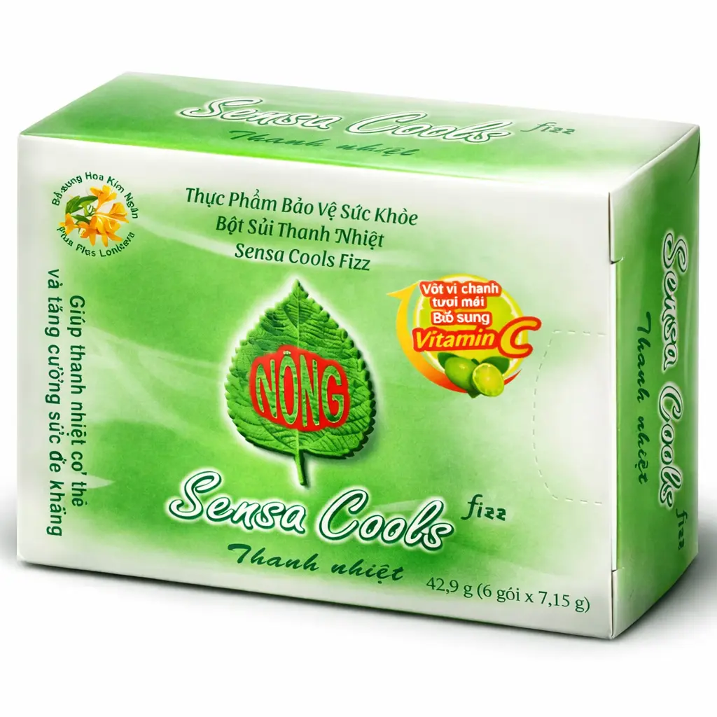 Sensa Cool thanh nhiệt hộp 6 gói x 7,15g bột sủi Sari Enesis