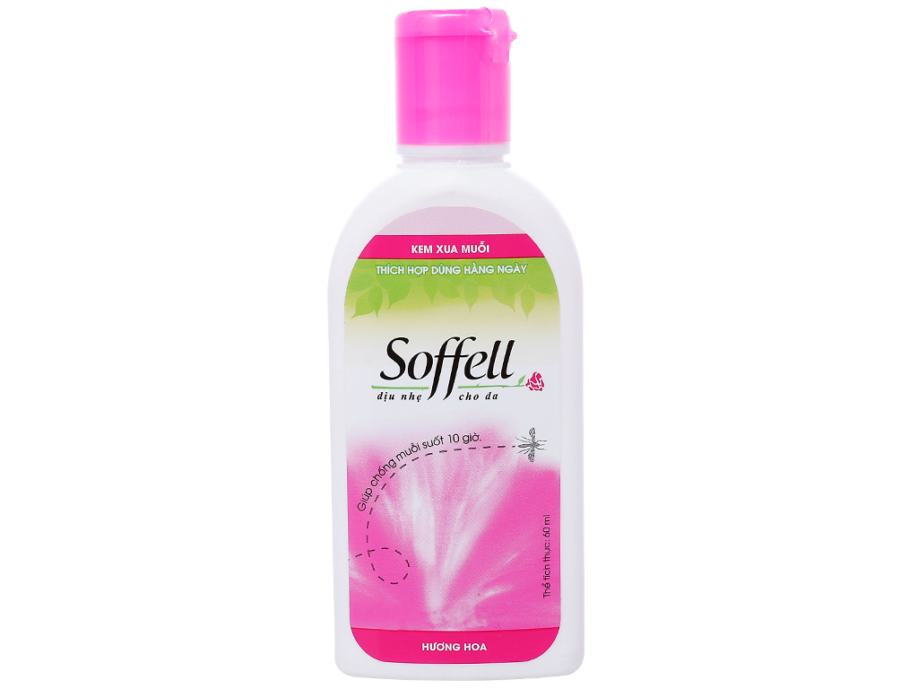 Soffell kem xua muỗi hương hoa lọ 60ml