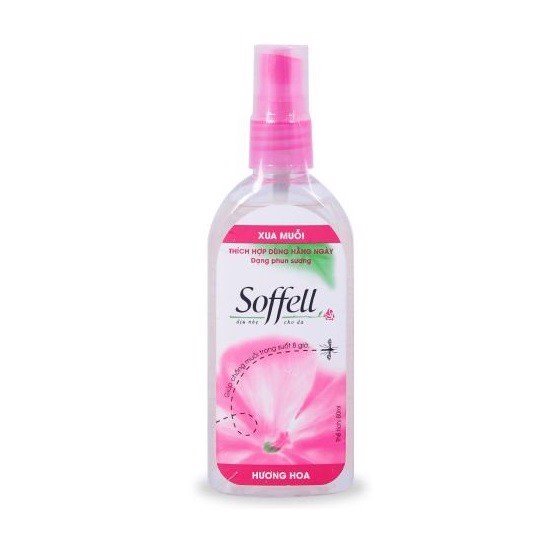Soffell xịt xua muỗi hương hoa lọ 80ml