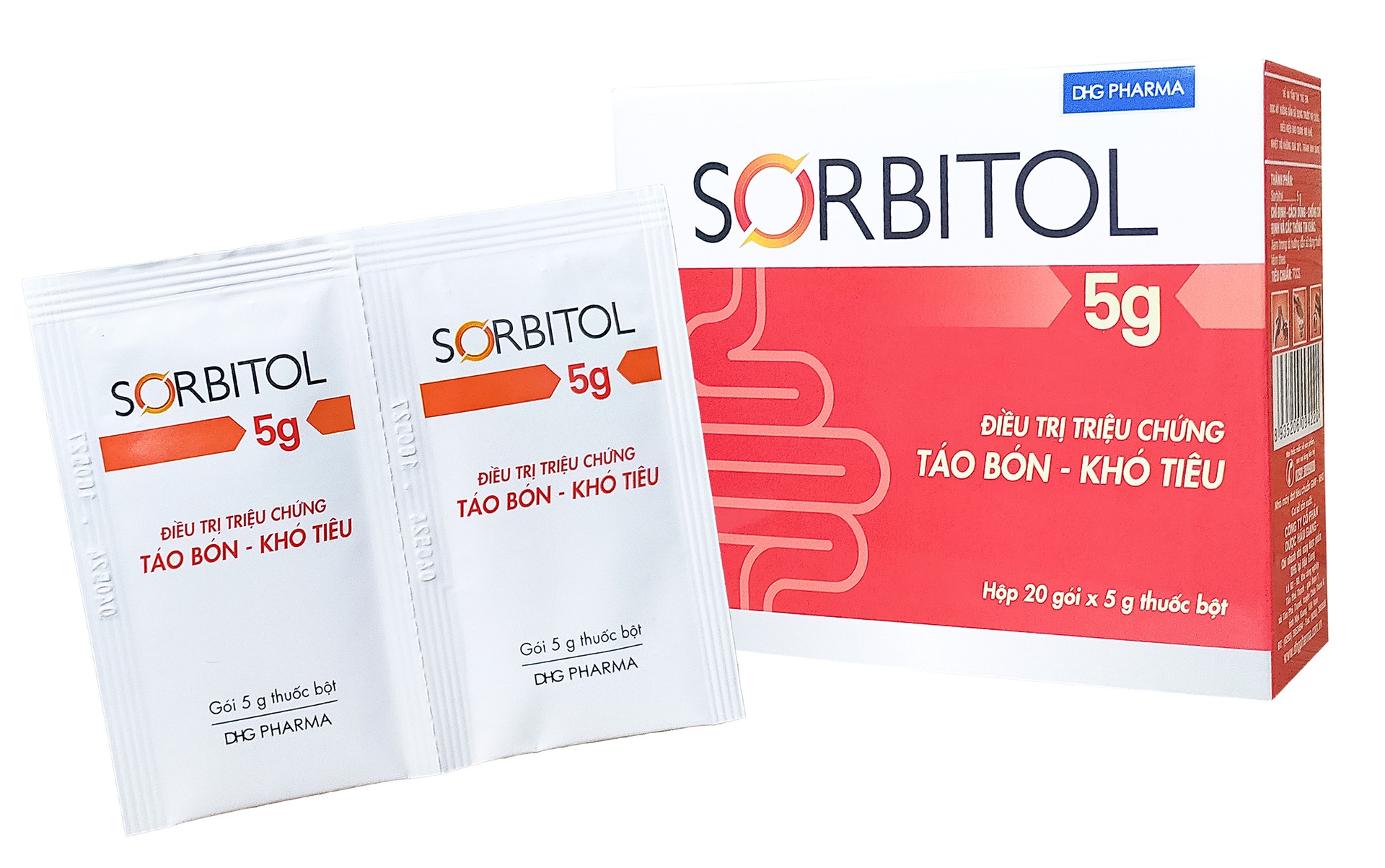 Sorbitol hộp 20 gói x 5g DHG Hậu Giang