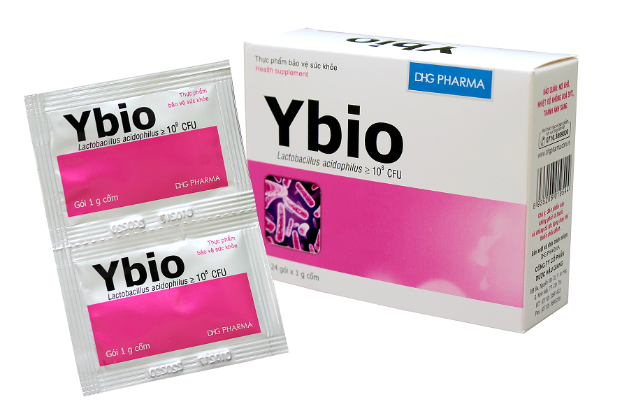 Ybio Lactobacillus acidophilus hộp 24 gói x 1g cốm Hậu Giang