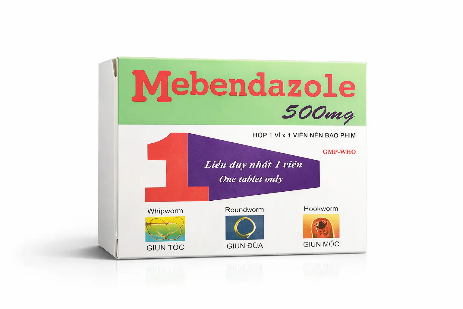 Mebendazole 500mg hộp 1 viên Mekophar