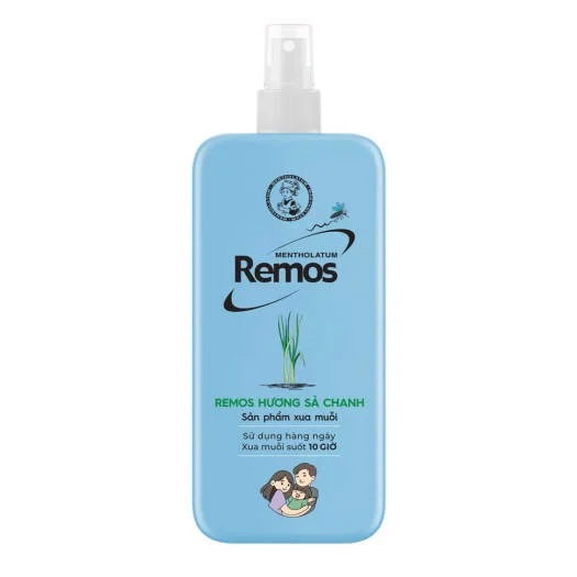 Remos xịt xua muỗi hương sả chanh lọ 70ml Rohto