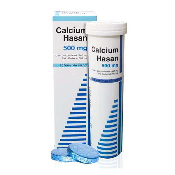 Calcium 500mg tuýp 20 viên sủi Hasan