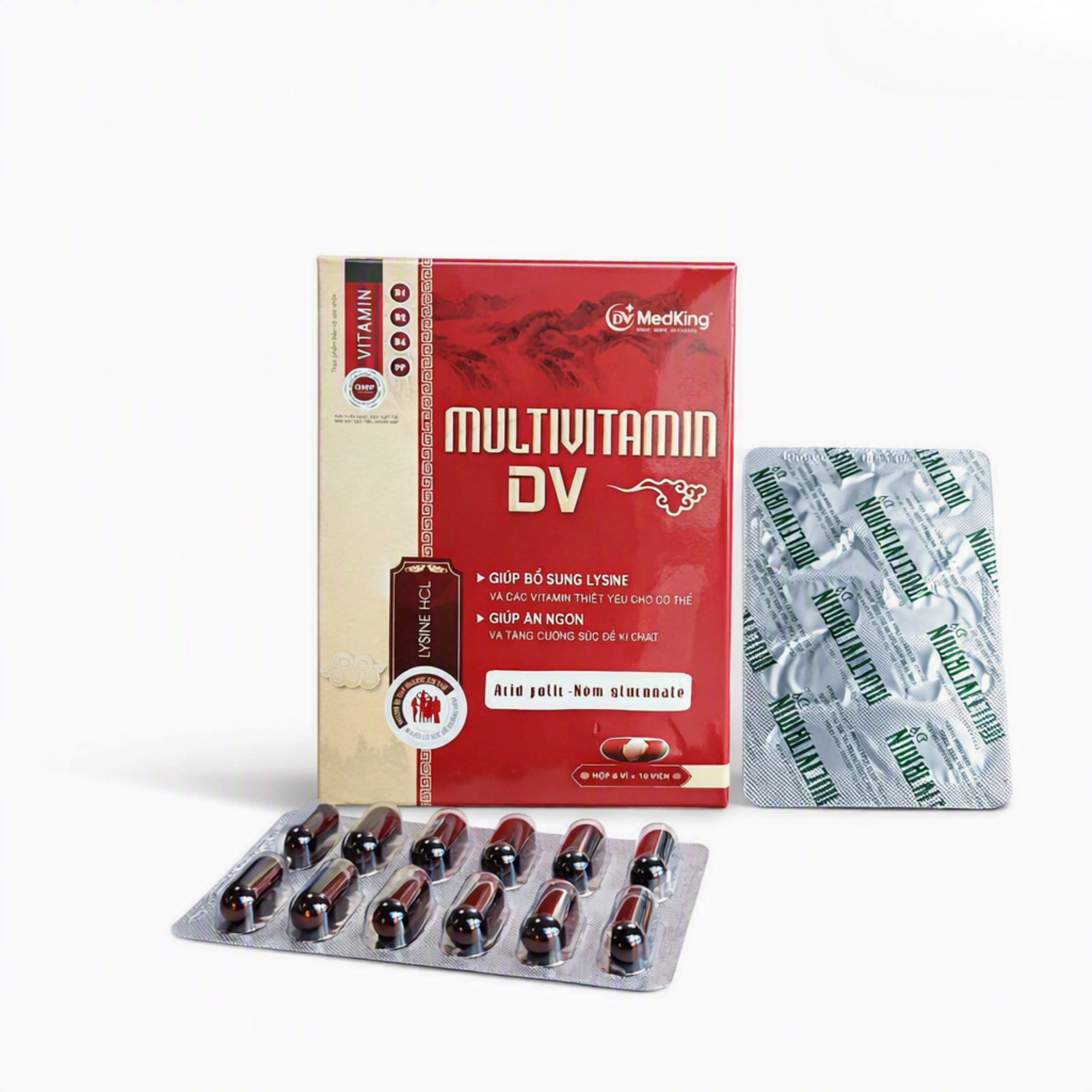 Multivitamin DV giúp ăn ngon, tăng đề kháng hộp 6 vỉ x 10 viên nang Dược Vương