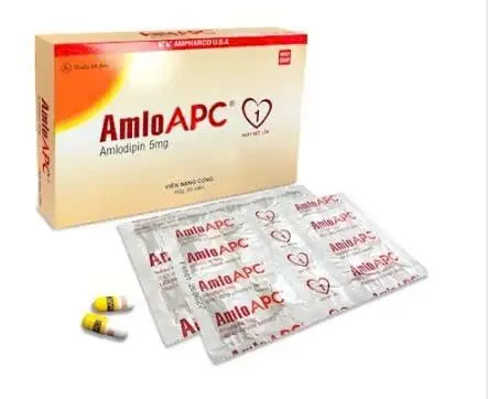 AmloAPC Amlodipin 5mg hộp 30 viên nang cứng Ampharco