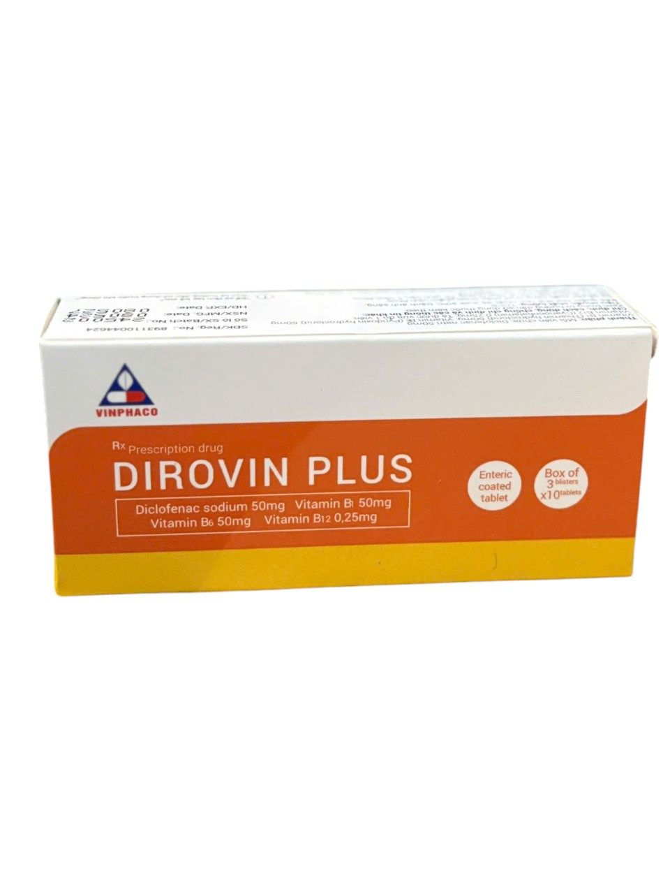 Dirovin Plus hộp 3 vỉ x 10 viên nén Vĩnh Phúc