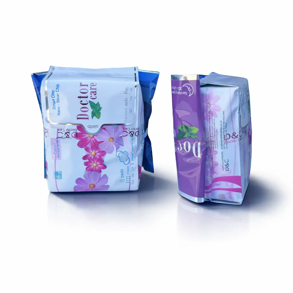 Combo 01 gói (8 miếng) Băng vệ sinh Doctor Care ban ngày tặng 01 miếng Băng vệ sinh Doctor Care ban đêm D&C America